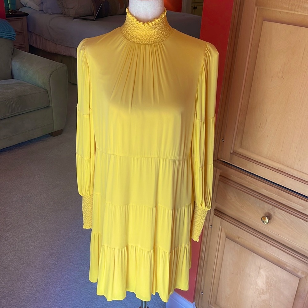 Alice + Olivia Karena Mock Neck Dress